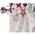 thumbnail image 5 of Kitchen Curtains Set, Red Blue Star 4th of July Kitchen Curtains and Valances Set, Independence Day Fireworks Rustic Rod Pocket Tier Curtains 24 Inch Length for Cafe/Bedroom Windows, 5 of 6
