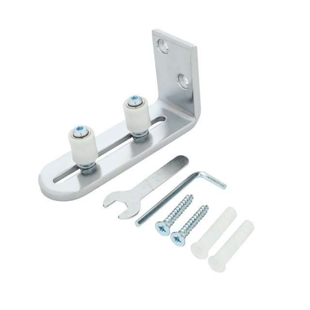 2X Floor Guide for Bottom Of Sliding Barn Doors Adjustable Wall Mount Stay Roller Guide Ball Bearings