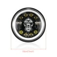 thumbnail image 4 of 7" LED Motocycle Truck Auto Skull Headlight For Honda Kawasaki Suzuki CG125 GB, 4 of 9