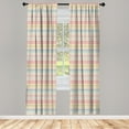 thumbnail image 3 of Ambesonne Vintage Curtains, Boho Stripes and Shapes, Pair of 28"x63", Multicolor, 3 of 5