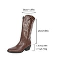 thumbnail image 2 of SACFOF Cowboy Boots for Women Cowgirl Mid Calf Western Boots Embroidered Chunky Heels Pointed Toe Pull On, Perfect for Partys, Country Music Festivals, Concerts, and More, 2 of 7