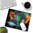 thumbnail image 4 of Galaxy Deep Space Mouse Pad Square Waterproof Mouse Pad with NonSlip Rubber Base, Perfect for Office and Laptop Use, Adds a Cosmic Touch to Your Desk, 9.5"x7.9"x0.12" Inch, 4 of 6