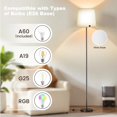thumbnail image 4 of Lámpara de pie SIBRILLE, 158 cm, pantalla blanca, 3 colores, 9 W LED, 4 of 9