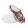 thumbnail image 3 of KLL Cut Pug Pattern Adult Unisex Cozy Slippers,Fuzzy Slip-on Slippers TPR Sole Slippers Comfort Plush Home Footwear for Indoor & Outdoor-46/47, 3 of 7