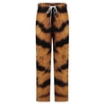 thumbnail image 5 of Tiger Stripes Beautiful Orange Winter Female Pants Flannel High Waist Women Pants Lady Warm Straight Leg Plush Trousers, 5 of 7