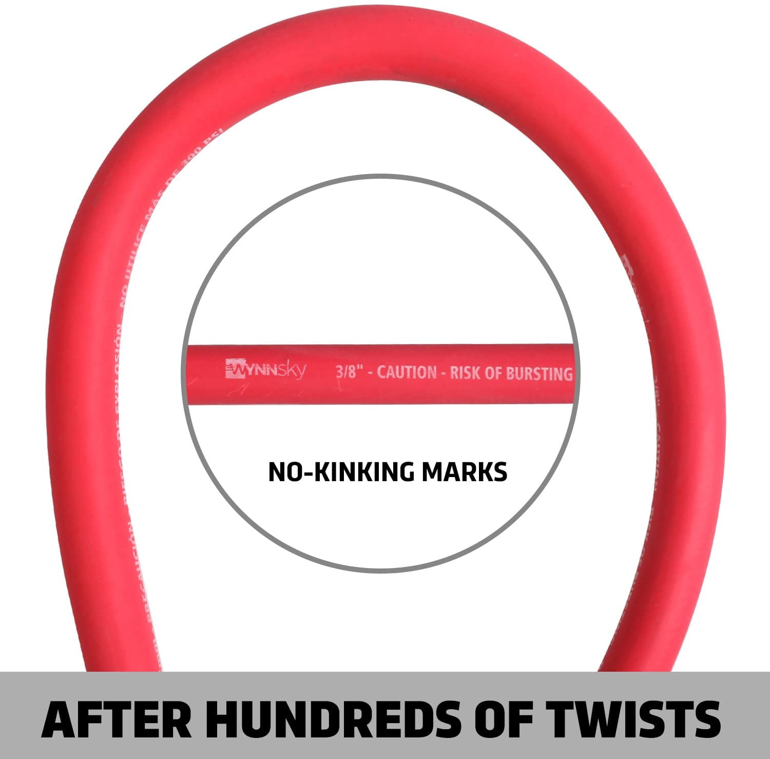 MKEUDQ-Rubber Lead-in Air Hose, 3/8" X 30" (1/4 in. MNPT Ball Swivel x 1/4 in. FNPT Ends), 300 PSI, Red Heavy Duty Air Compressor Lead- in Hose