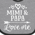 thumbnail image 4 of Inktastic Mimi and Papa Love Me for Grandchild Boys or Girls Baby Bib, 4 of 4