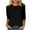 Black, variant on Edvintorg Women's Casual 3/4 Sleeve T-Shirts Round Neck Cute Tunic Tops Basic Tees Blouses Loose Fit Pullover Top