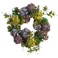 thumbnail image 3 of Nearly Natural 24" Hydrangea Wreath in Multi-Color, 3 of 5