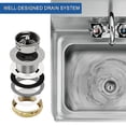 thumbnail image 6 of HARDURA Stainless Steel Hand Washing Sink with Side Splash and Gooseneck Faucet, NSF Commercial Wall Mount Hand Sink For Restaurant, Kitchen, Home,17”×15” Inches, 6 of 7