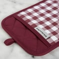 thumbnail image 3 of KitchenAid Gingham Pot Holder 2-Pack Set, Beet, 7"x10", 3 of 7