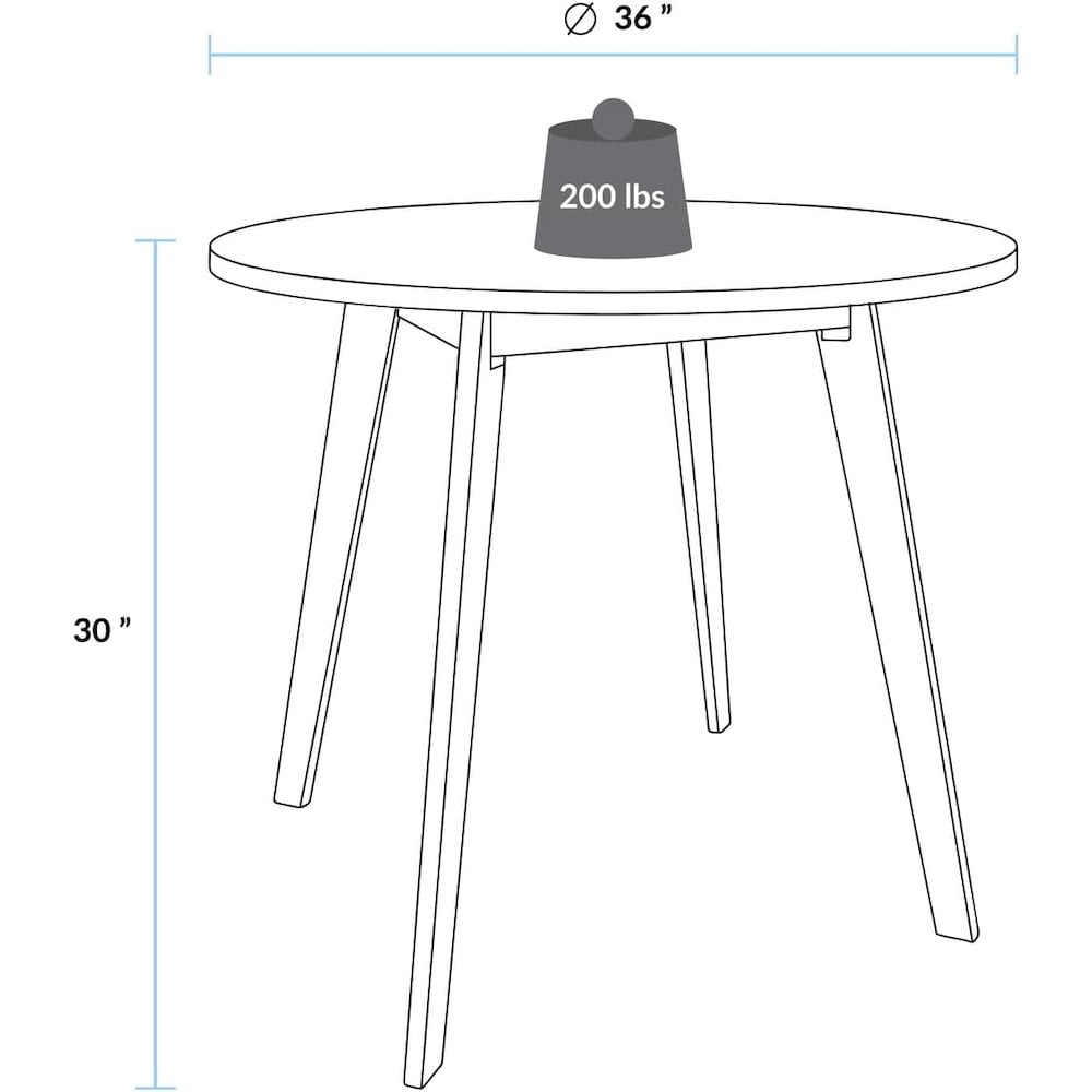 American Trails Genuine 36" Round Dining Table with Solid American Gum - Walnut