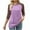 Purple, variant on Womens Baseball Tee 3/4 Sleeve Fashion Crewneck Tops Color Block Blouse Casual Raglan Shirt