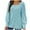 Light Blue, variant on POIUYTR Sweaters for Women Long Sleeve Fall Shirts Rib Knitted Square Neck Tunic Tops Lightweight Loose Casual Fashion Sweaters