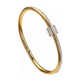 thumbnail image 4 of Brazalete estilo simple ronda dorado con brillos, 4 of 7