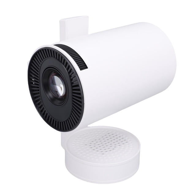 Projecteur Portable 1080P, Mini Projecteur avec Trapèze Automatique, Mise au Point et Correction, Projection Inclinée et Latérale, Décodage 3D et 4K / 8K, pour Bâton TV de Téléphone