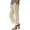 Beige, variant on FNFYFH Capris Pants Women Straight Leg Summer Casual Cropped Pants Ankle Length Loose Fit Trousers with Pockets