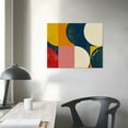 thumbnail image 4 of Orinice Bauhaus Abstract Geometric Wall Art - Small Print Blue Yellow Red for Bedroom Bathroom - Aesthetic Retro Artwork - Mid Century Modern Minimalist  16x12in, 4 of 6