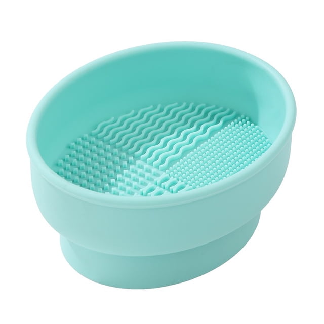 LanChuBo Cosmetic Brush Cleaner Kit 2-in-1 Washing Bowl & Storage Drying Rack Silicone Beauty Tool for Makeup Tools, Powder Puffs