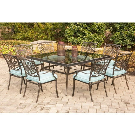 traditions stationary hanover chairs dining piece square glass table outdoor