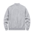 thumbnail image 6 of Rvwovn Men's Faux Suede Bomber Jacket Full Zip Stand Collar Casual Fall Winter Outerwear with Pockets, 6 of 7