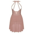 thumbnail image 2 of Alvivi Kids Girls Sleeveless Rhinestone Ballet Dance Dress Figure Skating Competition Costume Dusty Pink 10, 2 of 5