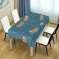 thumbnail image 4 of Yayeee Tablecloths 54" x 54" Rectangle Wrinkle Resistant Party Table Cover, Capybaras Swimming, 4 of 8