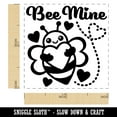 thumbnail image 2 of Bee Be Mine Love Hugging Heart Valentine's Day Self-Inking Rubber Stamp Ink Stamper - Brown Ink - Small 1 Inch, 2 of 7
