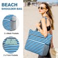 thumbnail image 3 of ZPurple Beach Bag, Waterproof Sandproof Beach Tote Bag, 35L Large Capacity Foldable Travel Hand Bag for Women, 3 of 8