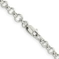 thumbnail image 3 of Sterling Silver Rhodium-plated 4mm Rolo Chain, 3 of 4