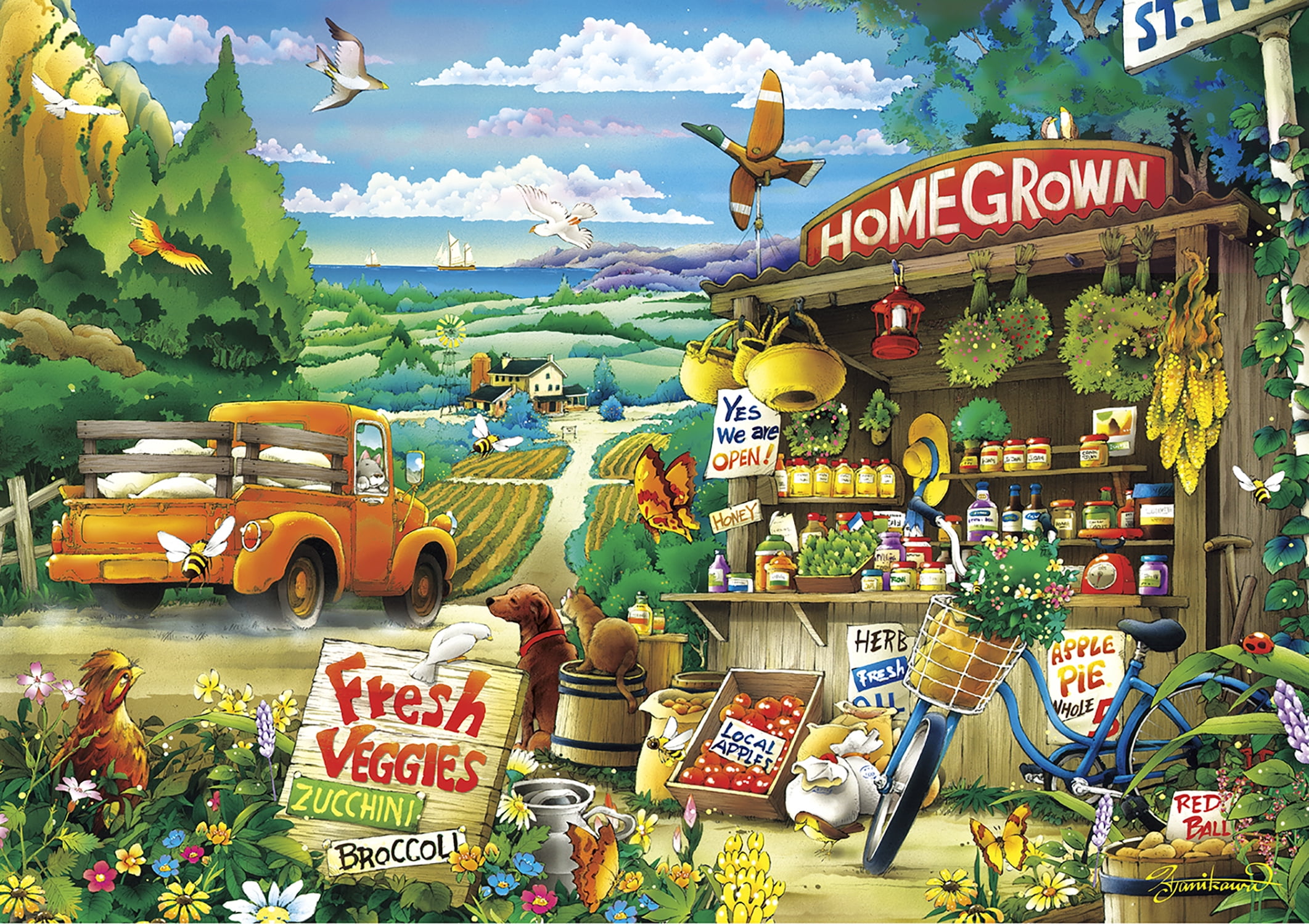 Buffalo Games 500-Piece Days to Remember Collection Country Road Jigsaw Puzzle