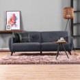 thumbnail image 1 of ViscoLogic SOFA2GO Canapé 3 Places en Velours Robuste Convertible en Lit, Canapé de Salon, Futon - Gris, 1 of 6