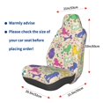 thumbnail image 3 of Wukai Colorful Poodle Dog Full Set Car Seat Covers with Soft Padding Universal Auto Front Seats Protector and Cushion Mat, 3 of 5