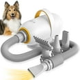 thumbnail image 6 of HUTACT Dog Blower Pet Hair Dryer with Adjustable Speed Temperature, Large Dog Hair Grooming Blower after Bath Swimming, 7 Levels Airflow Heating Blower with 4 Nozzles, 6 of 10