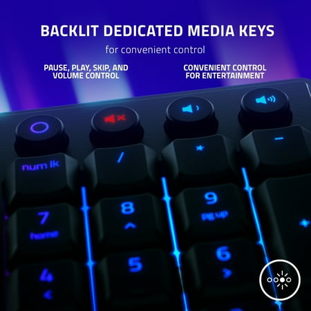 Razer Ornata V3 Full-Size Wired Mecha-Membrane Gaming Keyboard for PC, Chroma RGB, Black