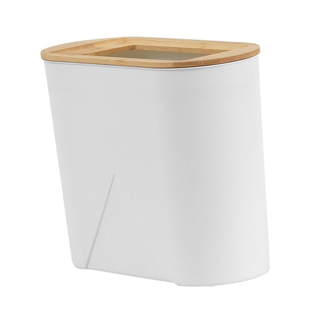 DOLITY Bathroom Wastebasket Opening Top Simple without Lid Large Indoor Rubbish Can for 15L
