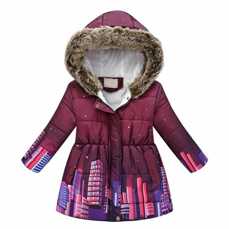 

loopsun Summer Savings Clothing 2023 Kids Winter Coats for Toddler Baby Boys Autumn Winter Fleece Hooded Printed Hooded Jacket Casual Zip Jacket Outerwear