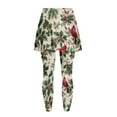 thumbnail image 6 of FUIALDOLG Christmas Cardinal Birds Athletic Skirt with Leggings for Women Tennis Golf Skorts Quick Dry Lady High Waist Yoga Pants Full Length Trousers,Size S, 6 of 7