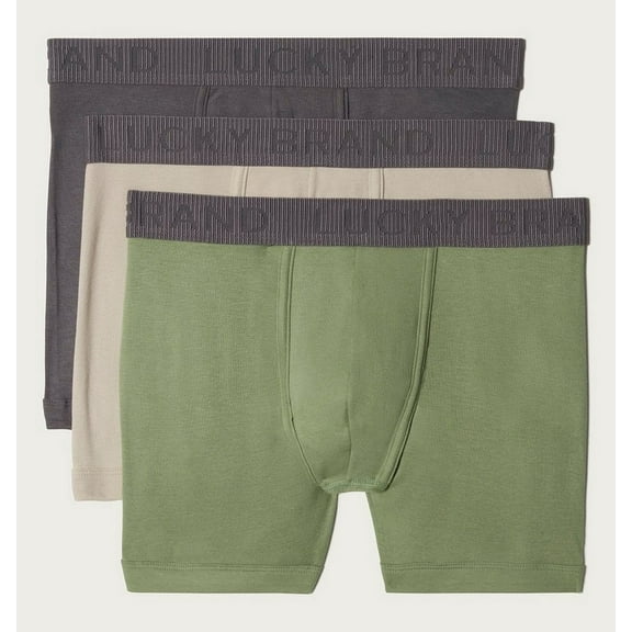 LUCKY BRAND BOXER X3 - 233 GREEN SAND - XLARGE - MEN BRIEF UNDERWEAR PACK P324