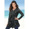 thumbnail image 5 of Roaman's Women's Plus Size V-Neck Thermal Swing Tunic, 5 of 5