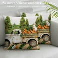 thumbnail image 3 of Nawypu  Easter Lumbar Pillow Cover Spring Farmhouse Bunny Truck Carrots Rabbit Decor Spring Outdoor Decorative Throw Cushion Case for Sofa Couch Home Bed, 3 of 5