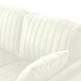 thumbnail image 4 of 55" Velvet Upholstered Loveseat Sofa with Pillows and Metal Legs, 2 Seater Sofa Couch with Reversible Cushions for Bedroom, Office, Small Space and Apartment, Simple Assembly, White, 4 of 7