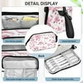 thumbnail image 4 of Nylon Fish Mouth Pencil Case with Large Capacity Zipper Pencil Pouch Pink Roses and Bows Pencil Bag Organizers, 4 of 7