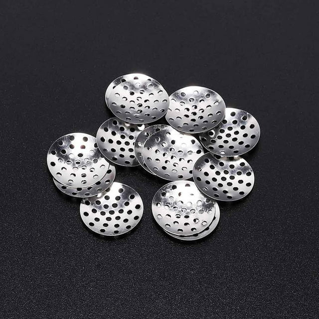 pitrice 1/2/3/5 50 Pieces Brooch Base Findings Assortment Metal Portable Brooches Jewellery Mesh Disk Shell Jewelry Making Handmade Gold 2PCS