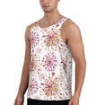 thumbnail image 2 of Fotbe Fireworks Pattern Men's Quick Dry Workout Tank Top Gym Muscle Tee Fitness Bodybuilding Sleeveless T Shirt Breathable Workout Shirt-Medium, 2 of 9
