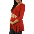 thumbnail image 2 of Women's 3/4 Maternity Sleeve V-neck Tunic, 2 of 4