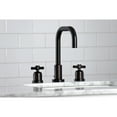 thumbnail image 3 of Kingston Brass FSC8935ZX Millennium Two-Handle 3-Hole Deck Mount Widespread Bathroom Faucet with Brass Pop-Up in Oil Rubbed Bronze, 3 of 7