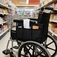 thumbnail image 4 of Wheelchair Side Bag with Cup Holder, Wheelchair Armrest Pouch Accessories for Walker, Rollator, Electric Scooter Wheelchairs, Ideal Gift for Mother's Day & Father's Day, 4 of 6