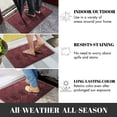 thumbnail image 5 of Tapis de Porte d'Entrée, Tapis Extérieur Toutes Saisons Imperméable pour l'Entrée avec Trous de Drainage, Paillasson Robuste Antidérapant pour Garage, Patio, Entrée Intérieure, 29,5x17, Rouge, 5 of 5