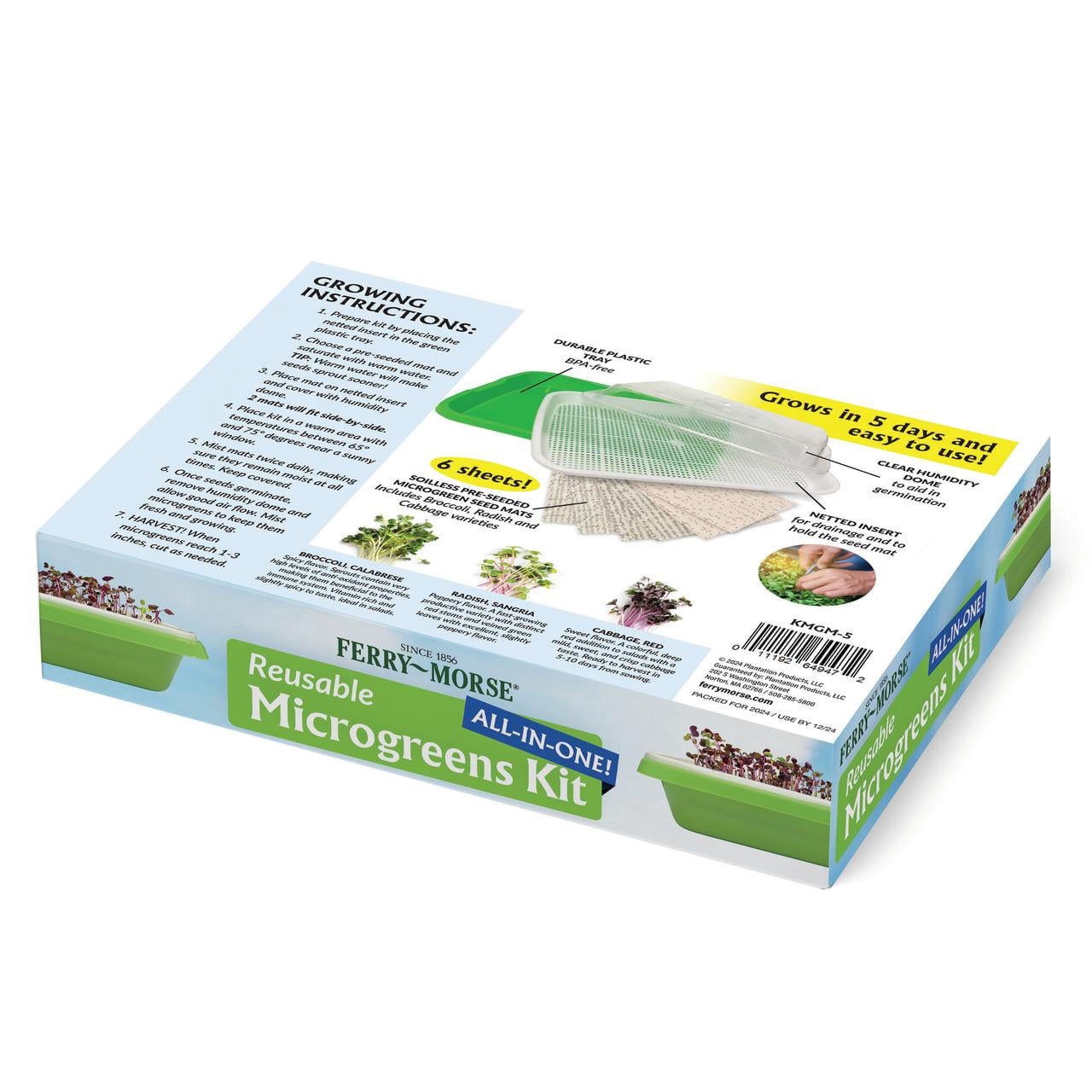 Ferry-Morse Microgreen All-in-One Reusable Kit, 13.25 x 10  x 2.8 in